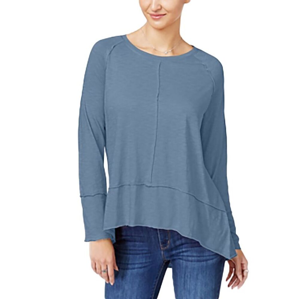 Style & Co Cotton High Low Top